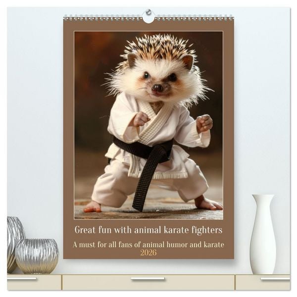 Produktbild: Great fun with animal karate fighters (High Quality Premium Wall Calendar 2026 DIN A2 portrait),CALVENDO 12 Month Wall Calendar