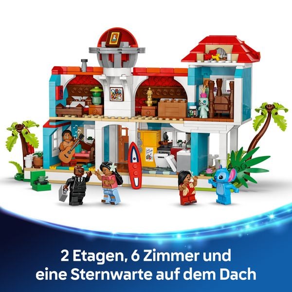 Produktbild: LEGO ǀ Disney Das Strandhaus aus &bdquo;Lilo und Stitch&ldquo;, Minifiguren 43268