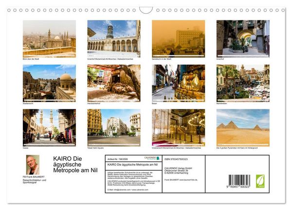 Produktbild: KAIRO Die &auml;gyptische Metropole am Nil (Wandkalender 2026 DIN A3 quer), CALVENDO Monatskalender