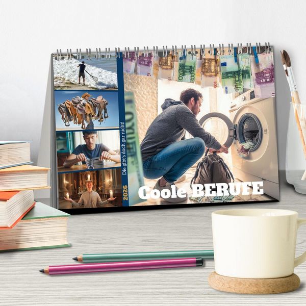 Produktbild: Coole Berufe (Tischkalender 2026 DIN A5 quer), CALVENDO Monatskalender