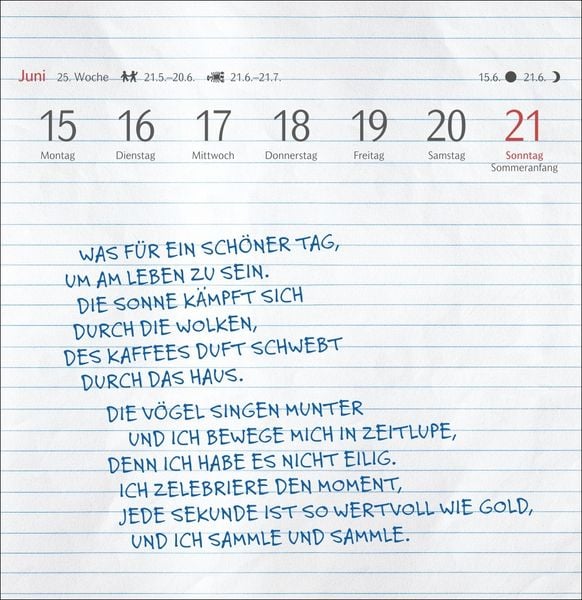 Clara Louise: Die Sonne in Orange getaucht Premium-Postkartenkalender 2026 - 53 Postkarten mit poetischen Gedanken