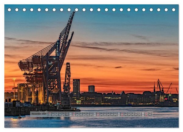 Produktbild: Auch das ist der Hamburger Hafen (Tischkalender 2026 DIN A5 quer), CALVENDO Monatskalender