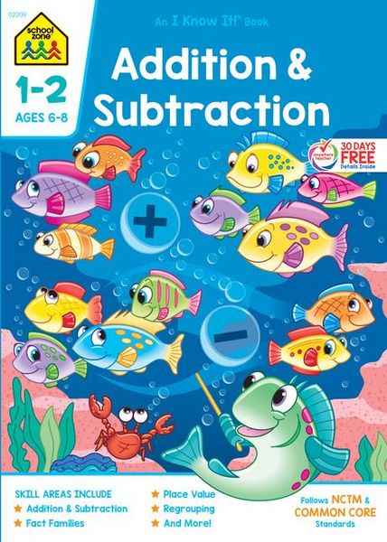 Produktbild: School Zone Addition & Subtraction Grades 1-2 Workbook