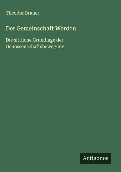 Produktbild: Der Gemeinschaft Werden