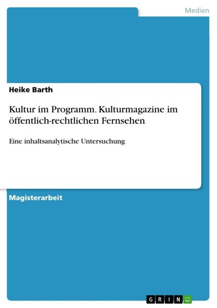 Produktbild: Kultur im Programm