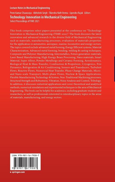Produktbild: Technology Innovation in Mechanical Engineering