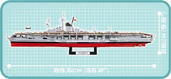 COBI Historical Collection 4826 - Graf Zeppelin Flugzeugträger WWII, 3136 Klemmbausteine, 1:300