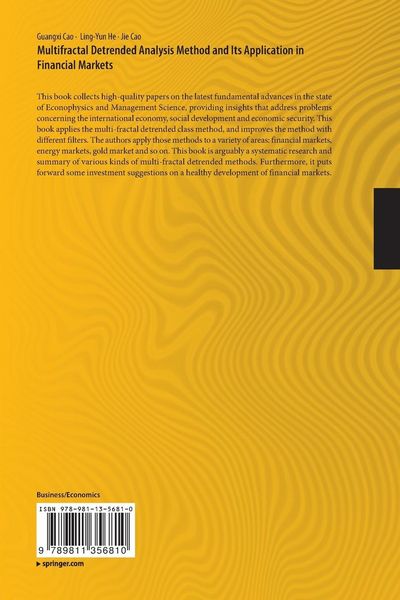 Produktbild: Multifractal Detrended Analysis Method and Its Application in Financial Markets