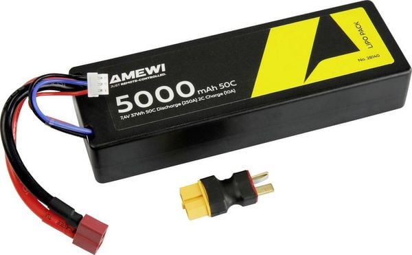 Produktbild: Amewi Modellbau-Akkupack (LiPo) 7.4V 5000 mAh Zellen-Zahl: 2 Hardcase Deans