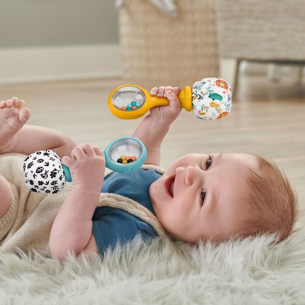 Produktbild: Fisher-Price Babys Rumba-Rasseln Spielzeug, 2er-Set f&uuml;r Babys ab 3 Monaten, ko