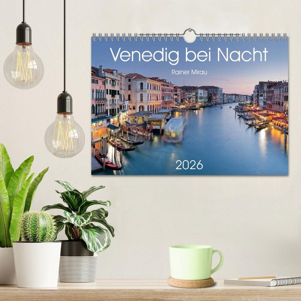 Produktbild: Venedig bei Nacht 2026 (Wandkalender 2026 DIN A4 quer), CALVENDO Monatskalender
