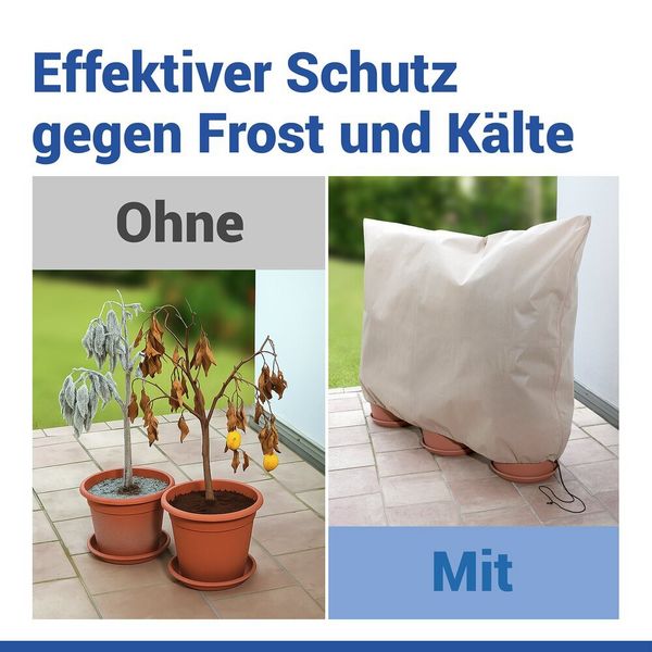 Produktbild: Pflanzenschutz-Vlies 180 x 120 cm, Beige, rei&szlig;festes Wintervlies f&uuml;r Pflanzen