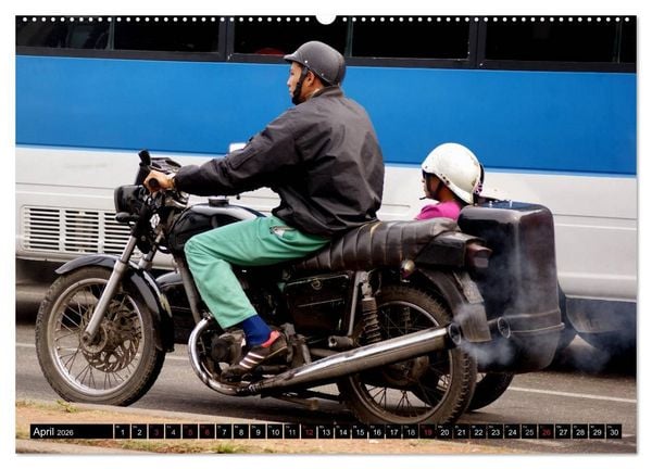 Produktbild: Motorrad-Gespanne in Kuba (Wandkalender 2026 DIN A2 quer), CALVENDO Monatskalender