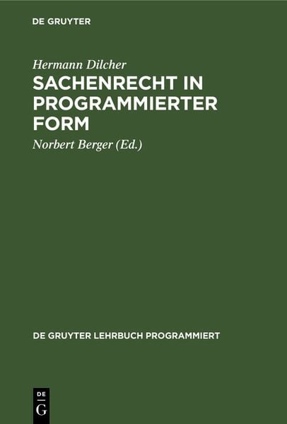 Produktbild: Sachenrecht in programmierter Form