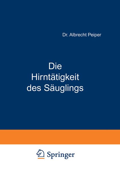 Produktbild: Die Hirnt&auml;tigkeit des S&auml;uglings