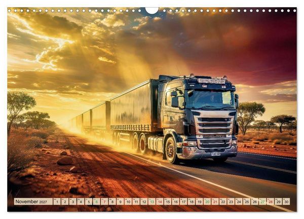 Produktbild: Road Train - LKW (Wandkalender 2027 DIN A3 quer), CALVENDO Monatskalender