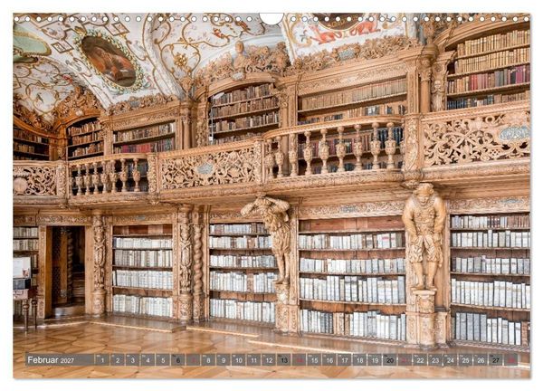 Produktbild: Kloster Waldsassen Stiftsbibliothek (Wandkalender 2027 DIN A3 quer), CALVENDO Monatskalender