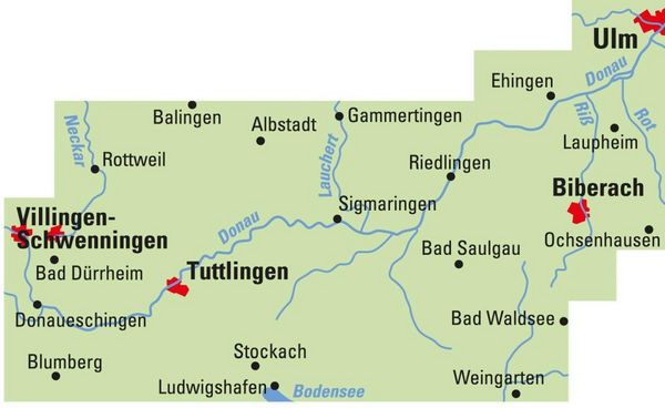 Produktbild: ADFC-Regionalkarte Traumhafte E-Bike-Touren im Donaubergland, 1:75.000, mit Tagestourenvorschl&auml;gen, rei&szlig;- und wetterfest, GPS-Tracks Download