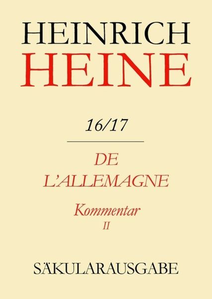 Produktbild: De l'Allemagne. Kommentar. Teilband II