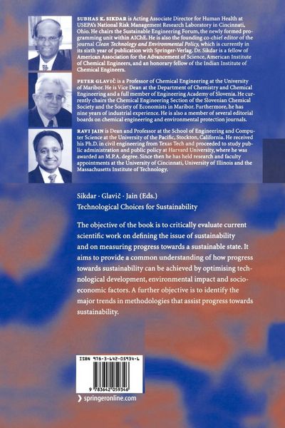 Produktbild: Technological Choices for Sustainability