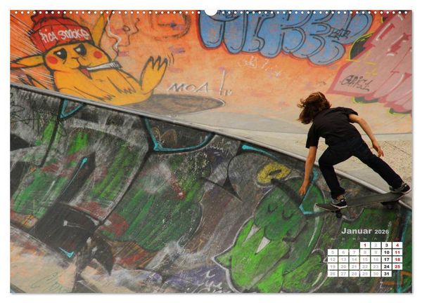 Produktbild: Skater. Skateboarding-Impressionen (hochwertiger Premium Wandkalender 2026 DIN A2 quer), Kunstdruck in Hochglanz
