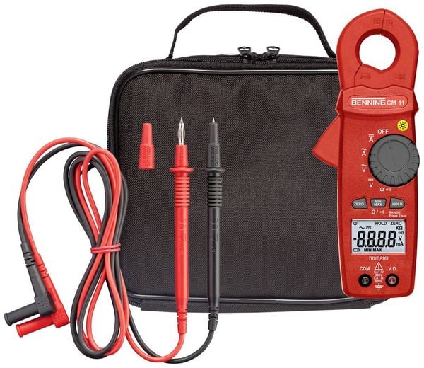 Produktbild: Benning CM 11 Stromzange, Hand-Multimeter digital CAT IV 300 V Anzeige (Counts): 6000