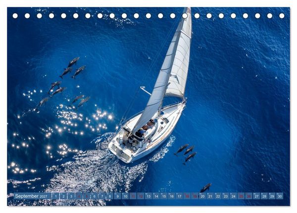 Produktbild: Delfine - tropische Begleiter (Tischkalender 2027 DIN A5 quer), CALVENDO Monatskalender