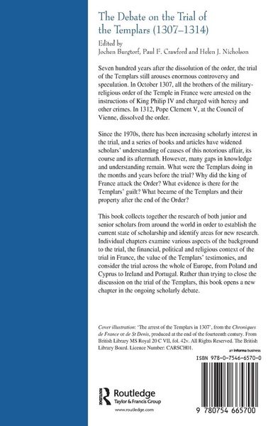 Produktbild: The Debate on the Trial of the Templars (1307-1314)