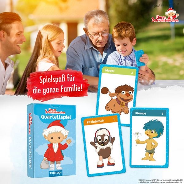Produktbild: Tr&ouml;tsch Unser Sandm&auml;nnchen Quartettspiel Quartett Spiel