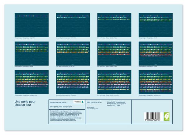 Produktbild: Une perle pour chaque jour (Calendrier mural 2026 DIN A3 vertical), CALVENDO calendrier mensuel