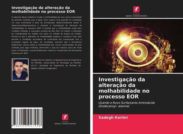 Produktbild: Investiga&ccedil;&atilde;o da altera&ccedil;&atilde;o da molhabilidade no processo EOR
