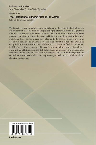 Produktbild: Two-Dimensional Quadratic Nonlinear Systems
