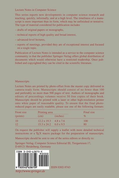 Produktbild: Advances in Computing Science - ASIAN'97