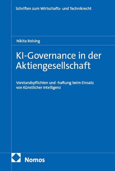 Produktbild: KI-Governance in der Aktiengesellschaft