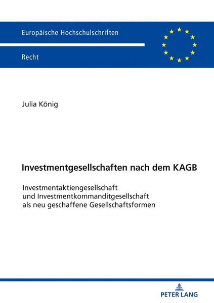 Produktbild: Investmentgesellschaften nach dem KAGB