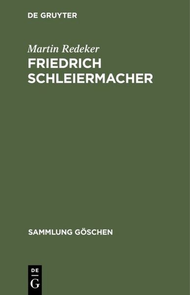 Produktbild: Friedrich Schleiermacher
