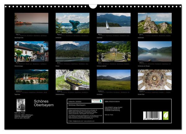 Produktbild: Sch&ouml;nes Oberbayern (Wandkalender 2026 DIN A3 quer), CALVENDO Monatskalender