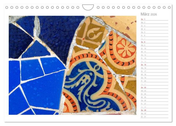 Produktbild: Kacheln und Mosaiken in Barcelona (Wandkalender 2026 DIN A4 quer), CALVENDO Monatskalender