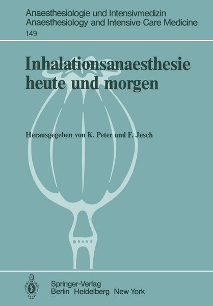 Produktbild: Inhalationsanaesthesie heute und morgen