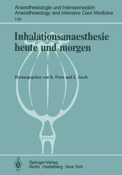 Produktbild: Inhalationsanaesthesie heute und morgen