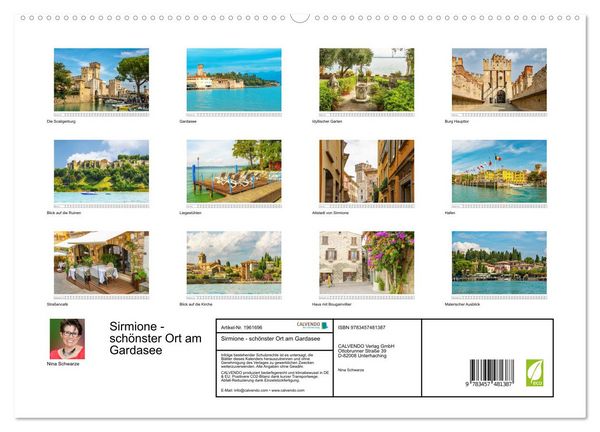Produktbild: Sirmione - sch&ouml;nster Ort am Gardasee (hochwertiger Premium Wandkalender 2026 DIN A2 quer), Kunstdruck in Hochglanz