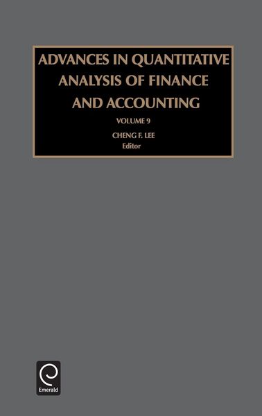 Produktbild: Advances in Quantitative Analysis of Finance and Accounting