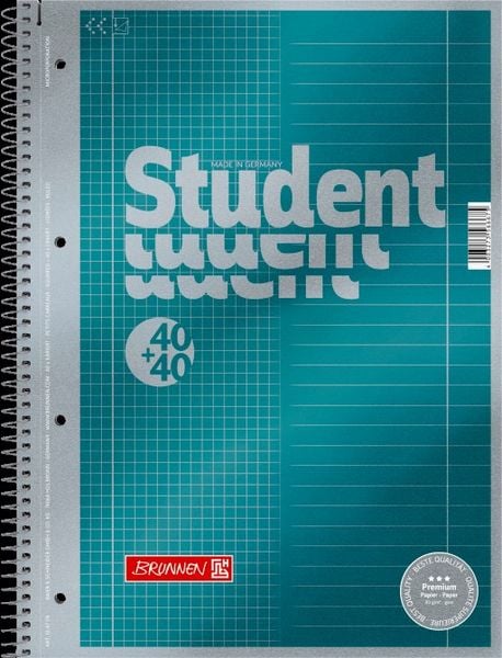 Produktbild: Brunnen Collegeblock Premium Student Duo A4 40+40