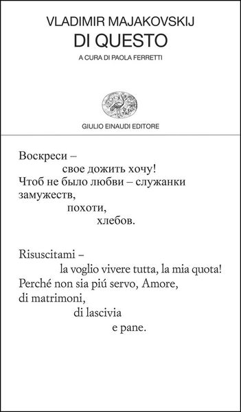 Produktbild: Di questo. Testo originale a fronte