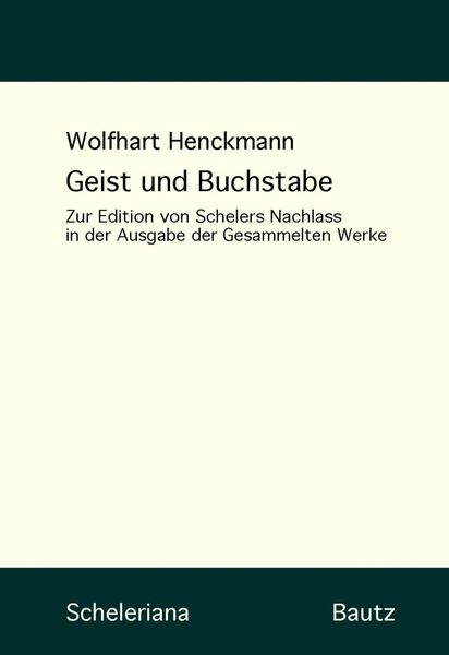 Produktbild: Geist und Buchstabe