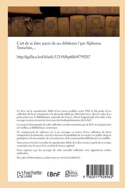 Produktbild: L'art de se faire payer de ses d&eacute;biteurs
