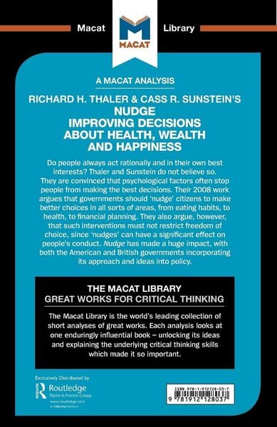Produktbild: An Analysis of Richard H. Thaler and Cass R. Sunstein's Nudge