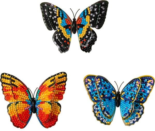 Produktbild: Crystal Art Schmetterlinge 3erPack