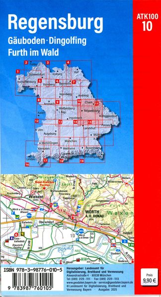 Produktbild: ATK100-10 Regensburg (Amtliche Topographische Karte 1:100000)