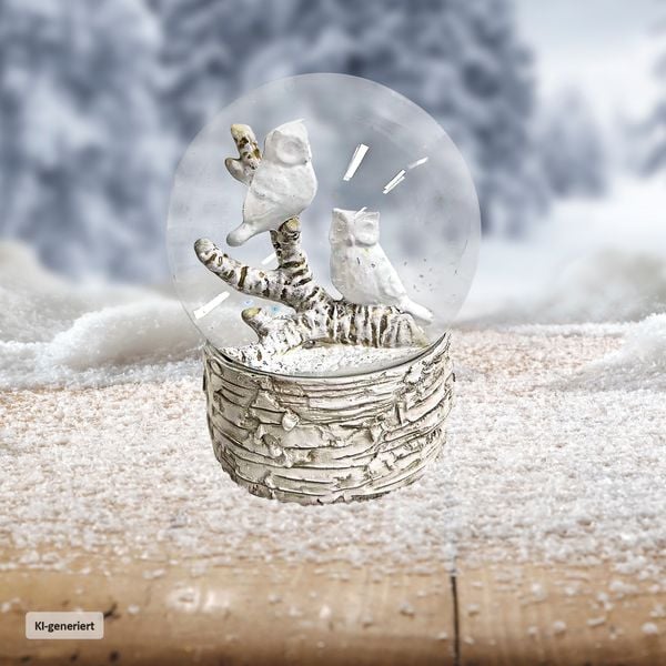 Produktbild: HTI-Living Schneekugel Eulen Schneekugel Eulen